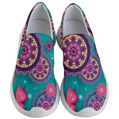 Floral Pattern, Abstract, Colorful, Flow Women s Lightweight Slip Ons by kyorashop23