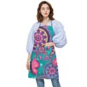 Floral Pattern, Abstract, Colorful, Flow Pocket Apron View1