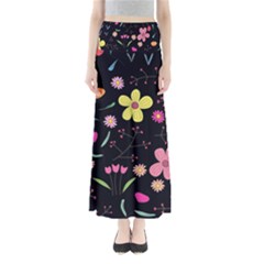 Foliage Pattern, Adorable Beautiful Full Length Maxi Skirt