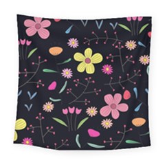 Foliage Pattern, Adorable Beautiful Square Tapestry (large)