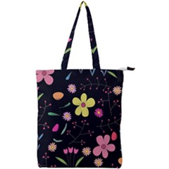 Foliage Pattern, Adorable Beautiful Double Zip Up Tote Bag by kyorashop23