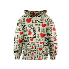 Love Abstract Background Love Textures Kids  Pullover Hoodie