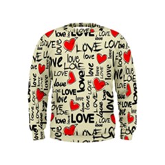 Love Abstract Background Love Textures Kids  Sweatshirt