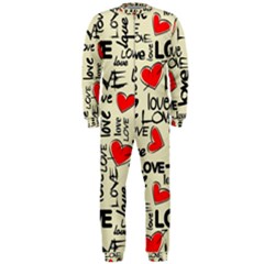 Love Abstract Background Love Textures Onepiece Jumpsuit (men)