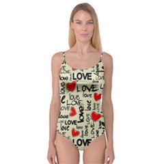 Love Abstract Background Love Textures Camisole Leotard  by kyorashop23