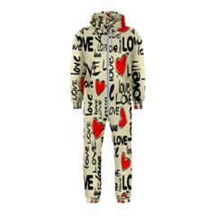 Love Abstract Background Love Textures Hooded Jumpsuit (kids)