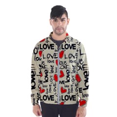 Love Abstract Background Love Textures Men s Windbreaker