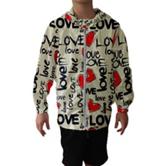 Love Abstract Background Love Textures Kids  Hooded Windbreaker