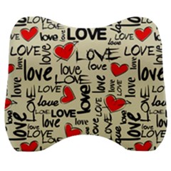 Love Abstract Background Love Textures Velour Head Support Cushion by kyorashop23