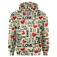 Love Abstract Background Love Textures Men s Overhead Hoodie