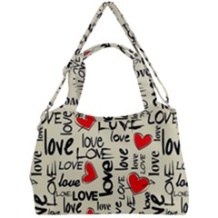 Love Abstract Background Love Textures Double Compartment Shoulder Bag by kyorashop23