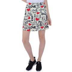 Love Abstract Background Love Textures Tennis Skirt by kyorashop23