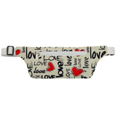 Love Abstract Background Love Textures Active Waist Bag by kyorashop23