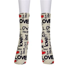 Love Abstract Background Love Textures Crew Socks by kyorashop23