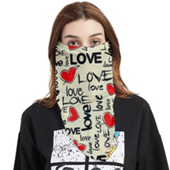 Love Abstract Background Love Textures Face Covering Bandana (triangle) by kyorashop23