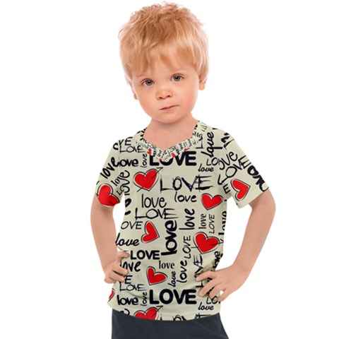 Love Abstract Background Love Textures Kids  Sports T-shirt by kyorashop23