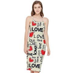 Love Abstract Background Love Textures Bodycon Cross Back Summer Dress by kyorashop23