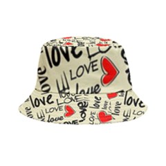 Love Abstract Background Love Textures Inside Out Bucket Hat by kyorashop23