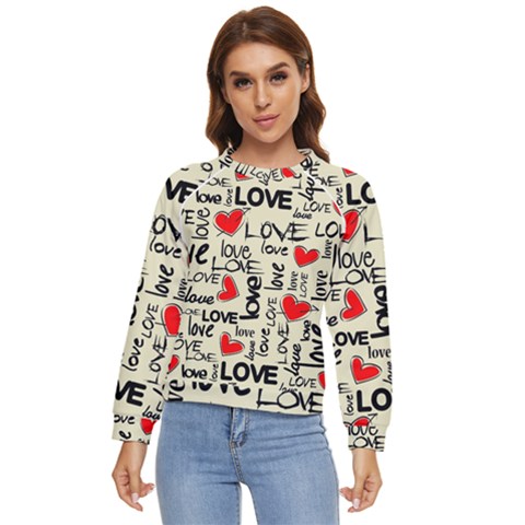 Love Abstract Background Love Textures Women s Long Sleeve Raglan T-shirt by kyorashop23