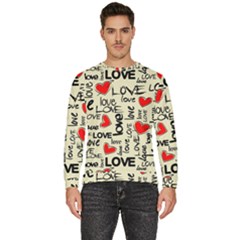 Love Abstract Background Love Textures Men s Fleece Sweatshirt