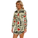 Love Abstract Background Love Textures Womens Long Sleeve Shirt Dress View2