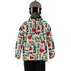 Love Abstract Background Love Textures Men s Ski And Snowboard Waterproof Breathable Jacket by kyorashop23