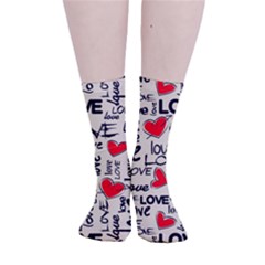 Love Abstract Background Love Textures Smooth Crew Length Tube Socks by kyorashop23