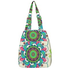 Mandala Flowers, Abstract, Butterflies, Floral, Pattern Center Zip Backpack by kyorashop23