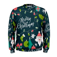 Merry Christmas, Happy New Year, Christmas Seamless Texture Men s Sweatshirt