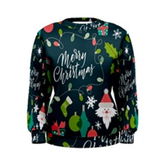 Merry Christmas, Happy New Year, Christmas Seamless Texture Women s Sweatshirt