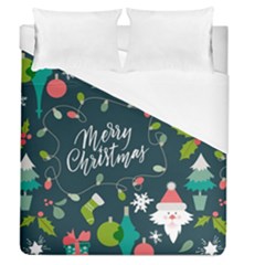 Merry Christmas, Happy New Year, Christmas Seamless Texture Duvet Cover (queen Size)