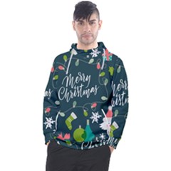 Merry Christmas, Happy New Year, Christmas Seamless Texture Men s Pullover Hoodie