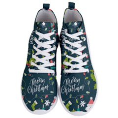 Merry Christmas, Happy New Year, Christmas Seamless Texture Men s Lightweight High Top Sneakers by kyorashop23