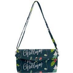 Merry Christmas, Happy New Year, Christmas Seamless Texture Removable Strap Clutch Bag by kyorashop23