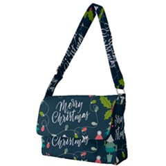 Merry Christmas, Happy New Year, Christmas Seamless Texture Full Print Messenger Bag (l) by kyorashop23