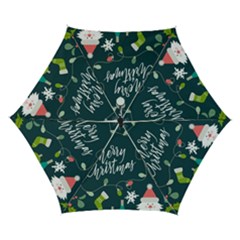 Merry Christmas, Happy New Year, Christmas Seamless Texture Automatic Folding Umbrella With Case (small) by kyorashop23