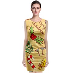 Merry Christmas, New Year Backgrounds, Happy New Year Sleeveless Velvet Midi Dress