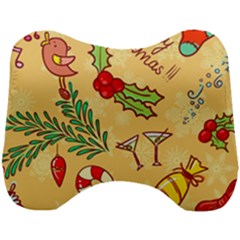 Merry Christmas, New Year Backgrounds, Happy New Year Head Support Cushion by kyorashop23