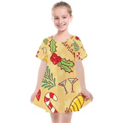 Merry Christmas, New Year Backgrounds, Happy New Year Kids  Smock Dress by kyorashop23