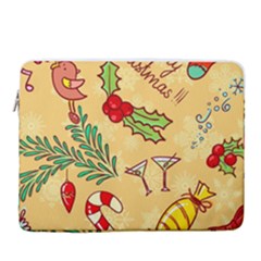 Merry Christmas, New Year Backgrounds, Happy New Year 15  Vertical Laptop Sleeve Case With Pocket by kyorashop23