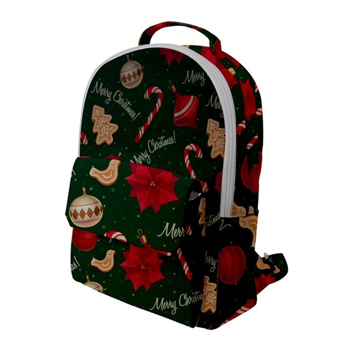 Merry Christmas Flap Pocket Backpack (Large)