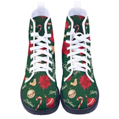 Merry Christmas Men s High-top Canvas Sneakers by kyorashop23