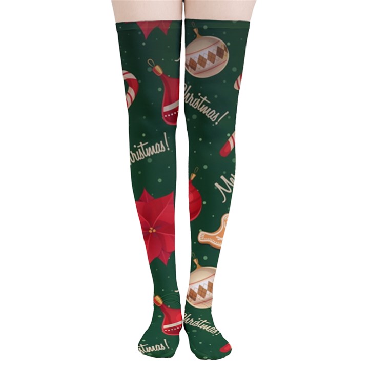 Merry Christmas Thigh High Stockings