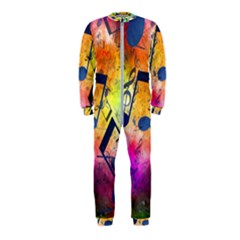 Music Texture, Grunge Music Background Onepiece Jumpsuit (kids)