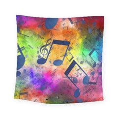 Music Texture, Grunge Music Background Square Tapestry (small)