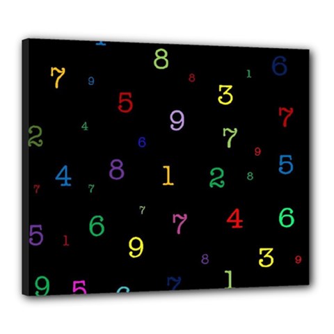 Numbers, Math, Keyboard Canvas 24  X 20  (stretched) by kyorashop23