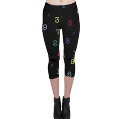 Numbers, Math, Keyboard Capri Leggings  by kyorashop23