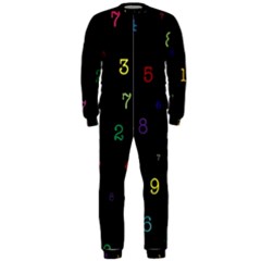 Numbers, Math, Keyboard Onepiece Jumpsuit (men)