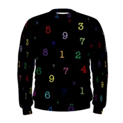 Numbers, Math, Keyboard Men s Sweatshirt