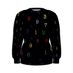 Numbers, Math, Keyboard Women s Sweatshirt